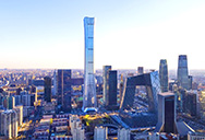 中國尊-中信大廈門廳入口原電熱電幕、裝飾吊頂